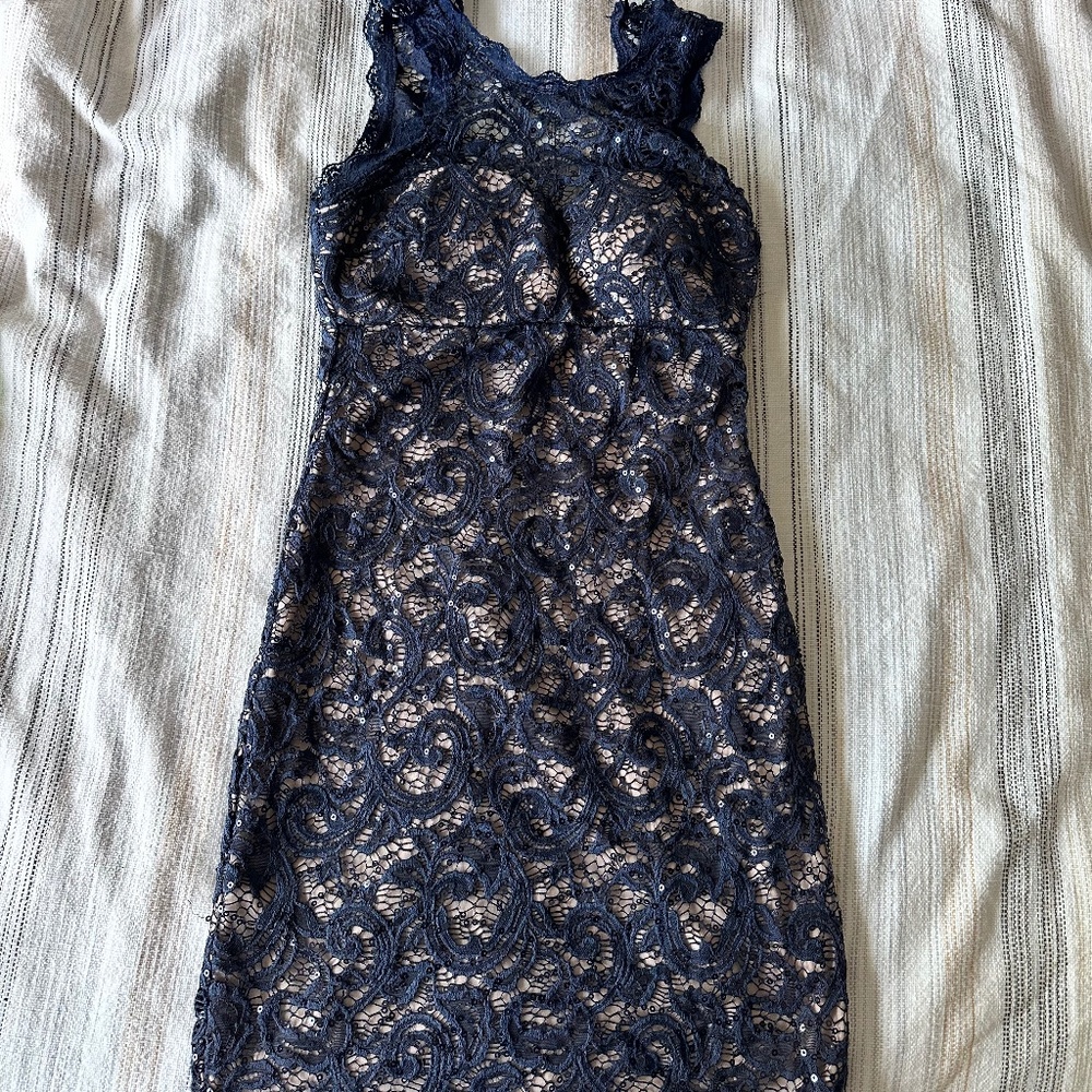 Lacey dark blue dress